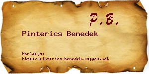 Pinterics Benedek névjegykártya